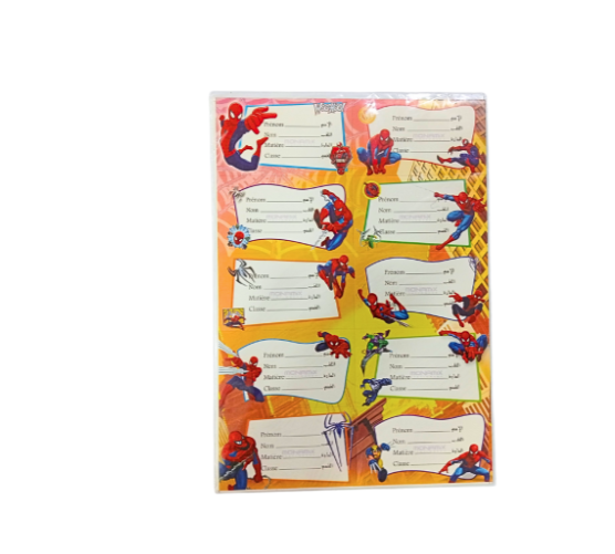 Etiquette scolaire Monamix  (feuille de 10 pcs) 