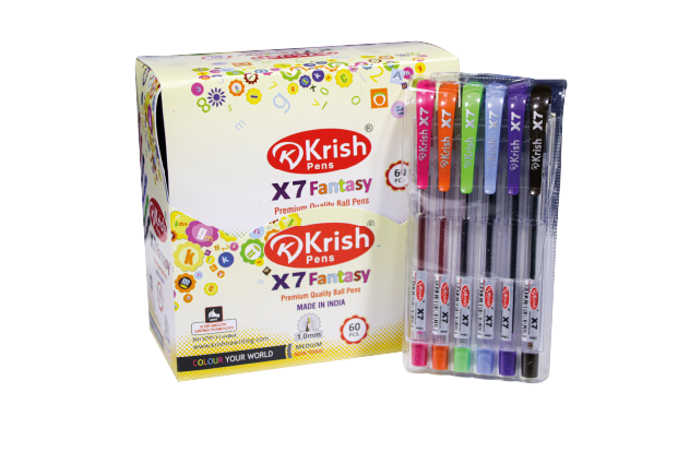 Krish Pochette de 6 stylo Couleurs 