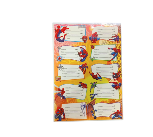 Etiquette scolaire Monamix  (feuille de 10 pcs) 